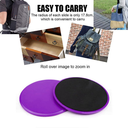 Dual-Sided Core Sliders in Purple, Gliding Discs for Carpet and Hard Floors - Image 4