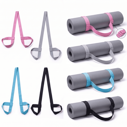 Yoga Mat Carry Straps, Set of 4 Adjustable Slings in Assorted Colors