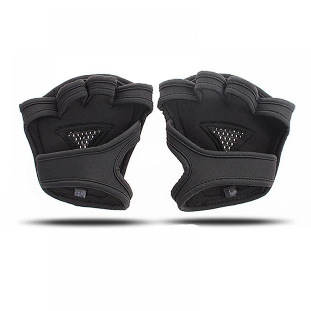 Ventilated Workout Gloves with Built-In Wrist Support, Half-Finger Pair