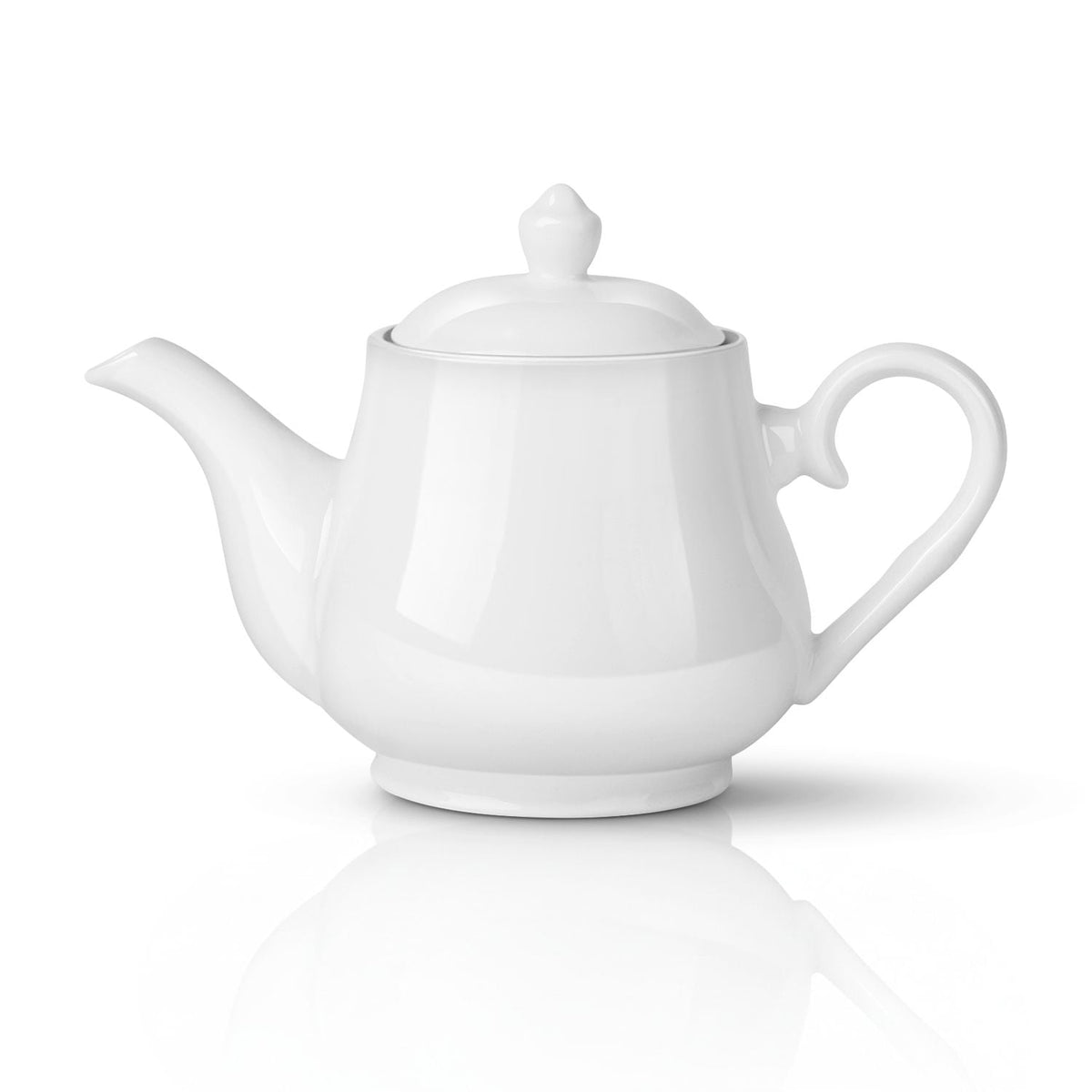 Porcelain Teapot with Removable Lid, 24 oz White Pot for Loose Leaf or Bags