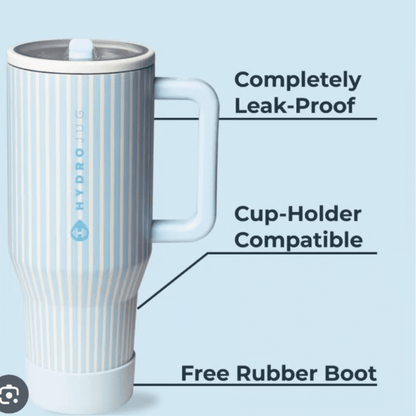 40 oz Insulated Stainless Steel Tumbler with Handle and Flip Straw Lid - Image 2