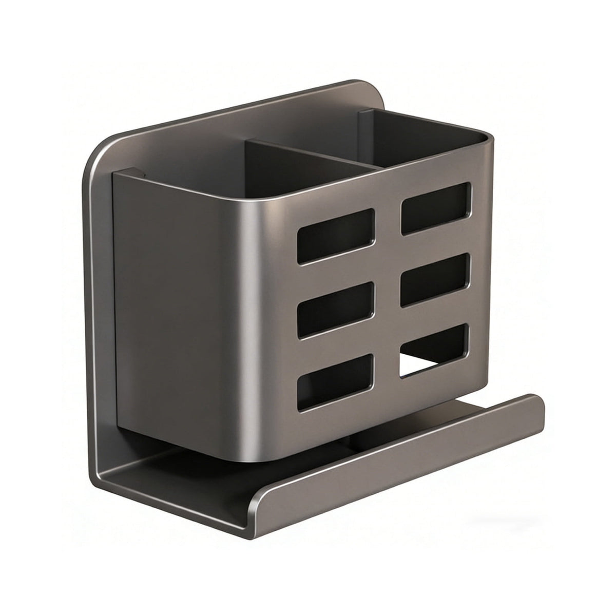 No-Drill Adhesive Shower Shelf with Drainage Base, Single Wall Rack