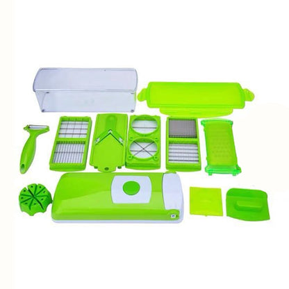 12-in-1 Vegetable Chopper with 7 Blades, Catch Container and Grater - Image 2