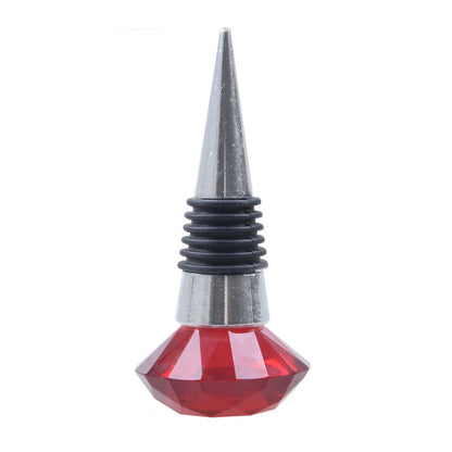 Reusable Bottle Stopper with Faceted Crystal Top and Silicone Seal - Image 6