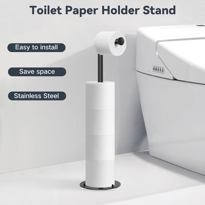 Free-Standing Toilet Paper Holder for 5 Rolls with Weighted Base - Image 2