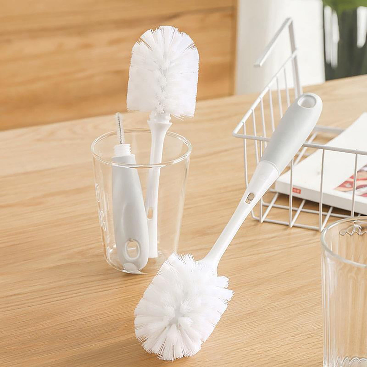 Detachable Long-Handle Bottle Brush with Nylon Bristles, 31 x 6 cm - Image 4