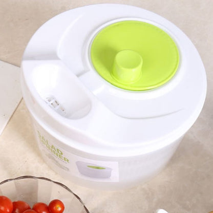 Manual Salad Spinner with Strainer Basket, 9.1 Inch Plastic Bowl Set - Image 3