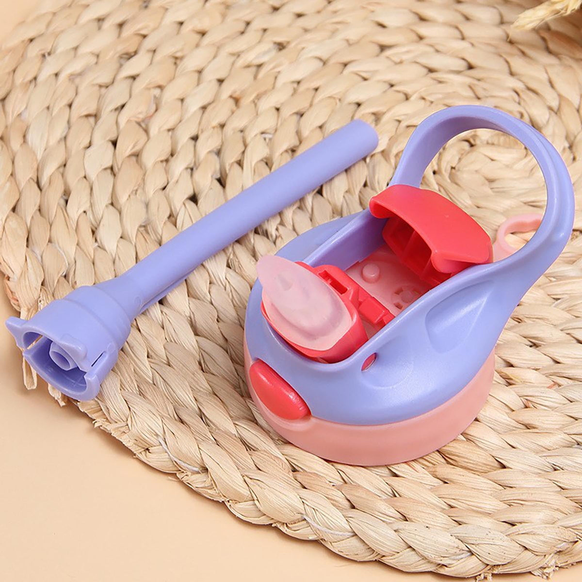 Kids Water Bottle with Flip-Up Straw and Handle, 16 oz Leak-Proof Cup - Image 2