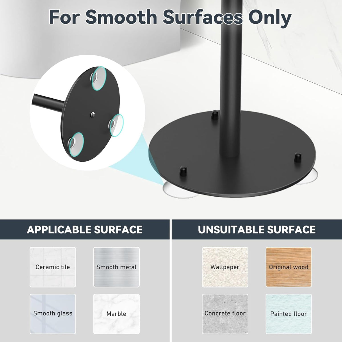Free-Standing Toilet Paper Holder for 5 Rolls with Weighted Base - Image 5