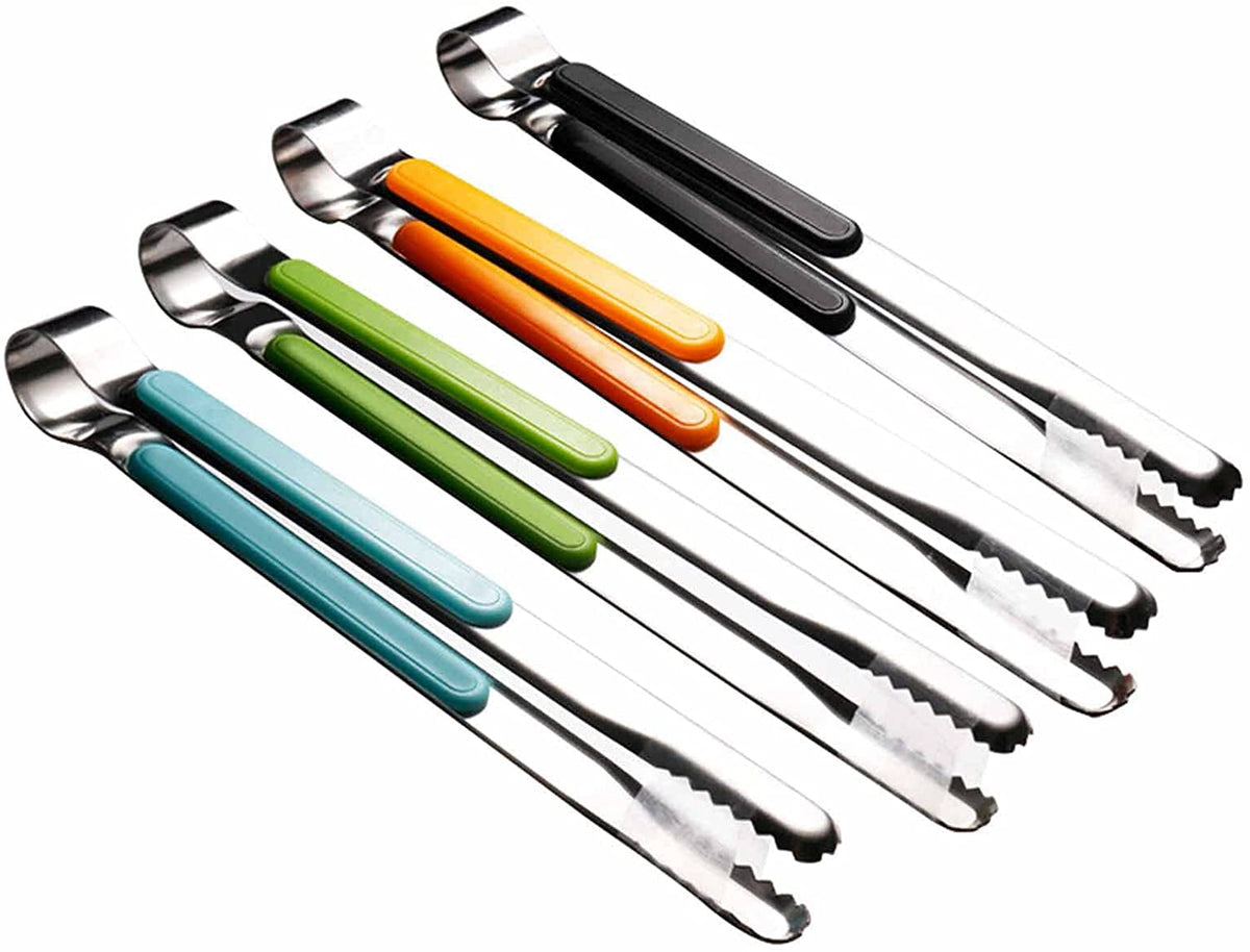 Stainless Steel Kitchen Tongs, Set of 4 Ten-Inch Serving and Grill Tongs