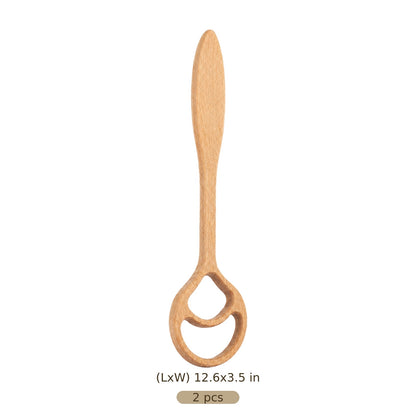 Wooden Danish Dough Whisks, Set of 2 with Twin-Loop Head, 12.6 Inches - Image 6