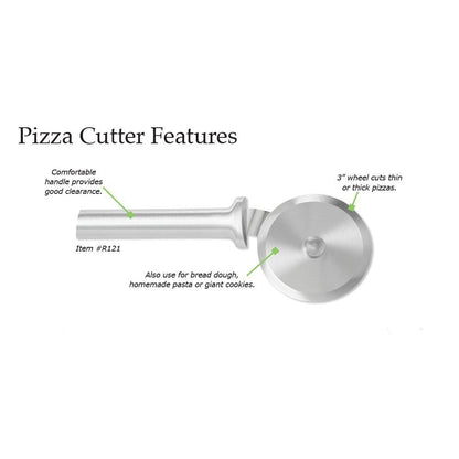 Pizza Cutter with 3-Inch Stainless Wheel and Brushed Aluminum Handle - Image 5