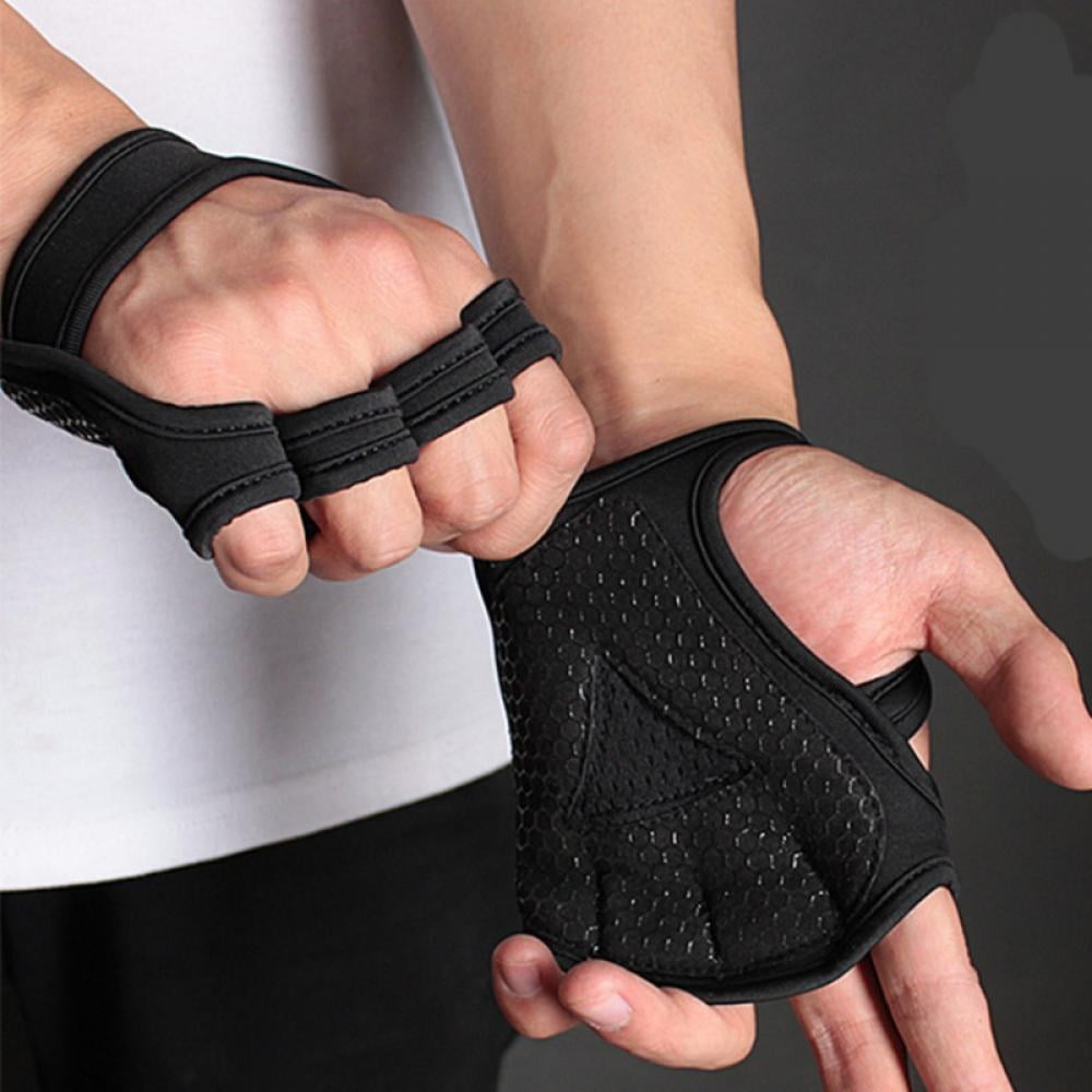 Ventilated Workout Gloves with Built-In Wrist Support, Half-Finger Pair - Image 4