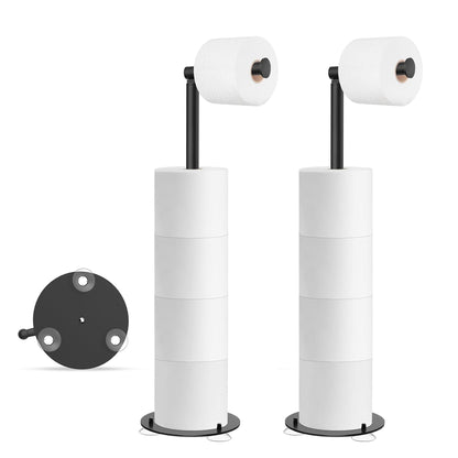 Free-Standing Toilet Paper Holder for 5 Rolls with Weighted Base