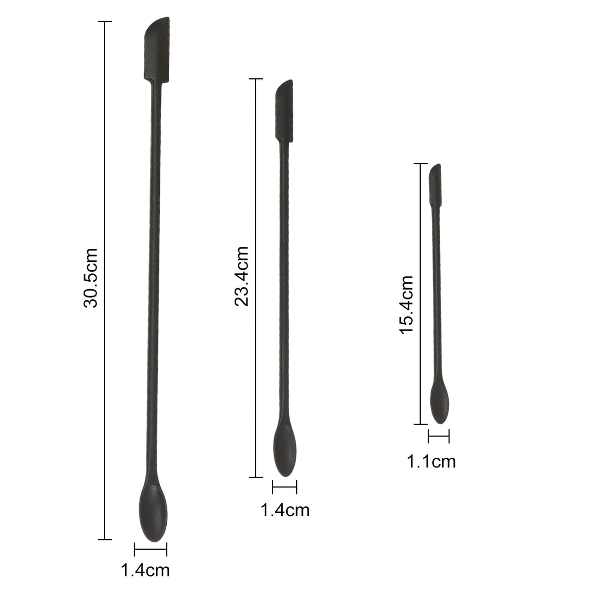 Mini Silicone Jar Spatulas, Set of 3 Scrapers from 15.4 to 30.5 cm - Image 6
