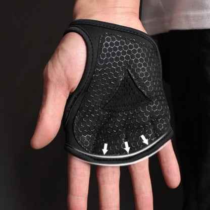 Ventilated Workout Gloves with Built-In Wrist Support, Half-Finger Pair - Image 6