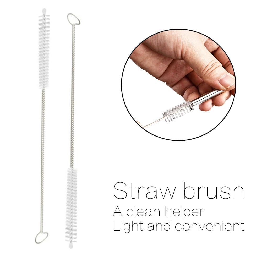 Bendable Straw Cleaning Brush, 7-Inch Steel Wand with Nylon Bristles - Image 4