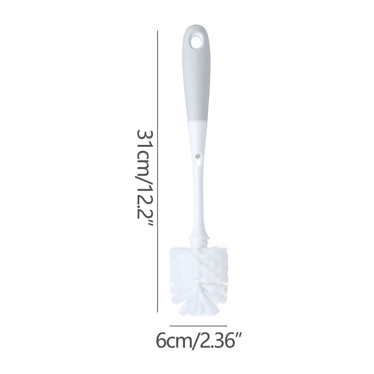 Detachable Long-Handle Bottle Brush with Nylon Bristles, 31 x 6 cm - Image 3