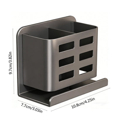 No-Drill Adhesive Shower Shelf with Drainage Base, Single Wall Rack - Image 3