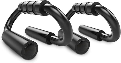 Push-Up Bars with Non-Slip Foam Grips, Chrome Steel Stands, 5-Inch Base