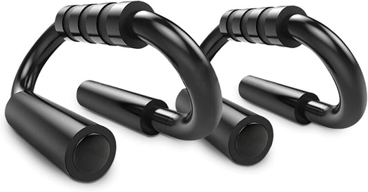 Push-Up Bars with Non-Slip Foam Grips, Chrome Steel Stands, 5-Inch Base